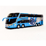 Miniatura Ônibus 4 Eixos Progresso Mais Vendido G7 Dd Azul-t