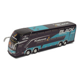 Miniatura Ônibus Kaiowa Black Premium G8 Dd 4 Eixos 30cm.