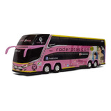Miniatura Ônibus Roderotas.com G7 Rosa 4 Eixos 30cm