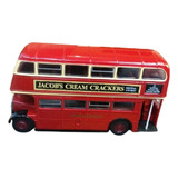 Miniatura Ônibus Rtw Double Decker Inglês Metal Escala 1:76