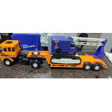 Miniatura Scania Lk141 Elka Com Prancha E Escavadeira