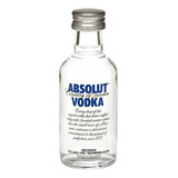 Miniatura Vodka Absolut 50ml Mini Garrafa Original E Lacrado Sabor Natural