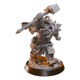 Miniaturas As Cavernas Subterrâneas Anão Com Martelo Rpg D&d