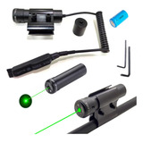 Mira Laser Verde Forte Colimador Carabinas Airsoft Paintball