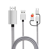 Mirascreen Ld29 3 Em 1 Tipo-c/micro-usb Para Cabo Hdmi