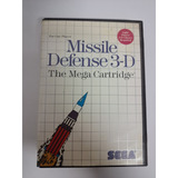 Missile Defense 3-d Master System Original Manual Americano