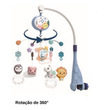 Mobile Com Projetor Infantil Turminha Animal Baby Style Azul