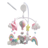 Móbile Musical Balão, Elefante, Arco-íris, Nuvens E Estrelas