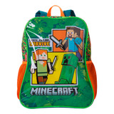 Mochila Bolsa Infantil Reforçada Minecraft Resistente Menino