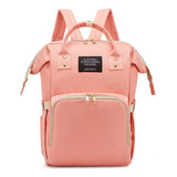 Mochila Bolsa Maternidade Menino Menina Térmica Vira Berço2 Cor Rosa