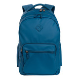 Mochila De Costas 2 Compartimento College Hydroblock Sestini Cor Azul Noturno Desenho Do Tecido Liso