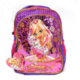 Mochila De Costas Crystal Princess Rosa P/meninas M2216 Desenho Do Tecido Princesa