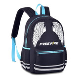 Mochila De Costas Free Fire Escolar Juvenil Asa Gamers Clio Cor Preto