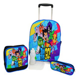 Mochila De Rodinha Teen Go Jovens Titans Infantil 24 Horas