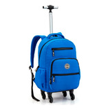 Mochila De Rodinhas Shock Matelasse Azul - Seanite
