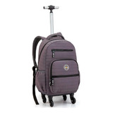 Mochila De Rodinhas Shock Matelasse Cinza - Seanite