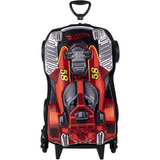 Mochila Escolar 3 D Hot Wheels Carrinho Dune A Soar Rodinha Cor Laranja Desenho Do Tecido Carro Hotwheels