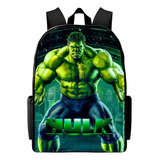 Mochila Escolar Bolsa Reforçada Infantil Juvenil Adulto Desenho Hulk M30 Stampnew