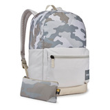 Mochila Escolar Cinza Camuflada 24l P/ Notebook Case Logic