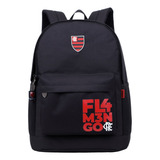 Mochila Esportiva Flamengo Viagem Lazer 12044 Cor Preto Desenho Do Tecido Liso