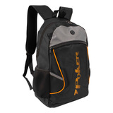 Mochila Esportiva Poker Dakar 2: Treino Bike Trilha E Praia Cor Preto Com Chumbo E Laranja Desenho Do Tecido Lisa