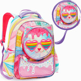 Mochila Infantil Escolar Menina Feminina Grande Alça Costas