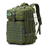 Mochila Militar Tática Premium 50 Litros Reforçada Cor Verde Modus