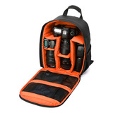 Mochila Para Fotografia Cameras Lentes E Acessórios Cor Laranja
