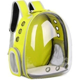 Mochila Pet Visão Panorâmica Astronauta Cachorro Gato Cão Cor Amarelo