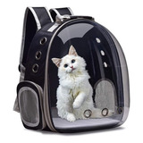 Mochila Pet Visão Panorâmica Astronauta Cachorro Gato Cão Cor Preta