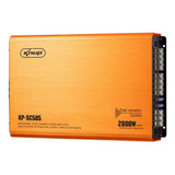 Módulo Amplificador 2800w Rms Real Automotivo Som 4 Canais Cor Laranja