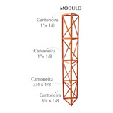 Módulo Para Torre Estaiada Triangular 37 Cm X 2 Metros