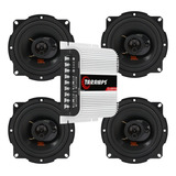 Modulo Taramps Ts400 X4 Fio + 4 Falante Flex 4 5trfx55 Jbl Cor Branco