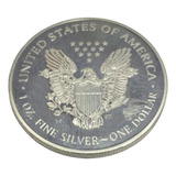 Moeda 1 One Dollar 2000 - Onça American Silver Eagle Réplica