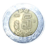 Moeda 5 Pesos De 2011 Mexico