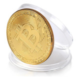 Moeda Bitcoin Dourada - Coleção Exclusiva De Arte/decoração
