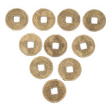 Moeda Feng Shui E I Ching 10 Mm Metal Pacote Com 30