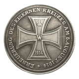 Moeda Medalha Alemanha Cruz De Ferro- 1914 - Banhada À Prata