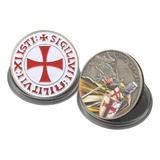 Moeda Medalha Cruz De Malta Cavaleiros Knights Templários 