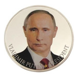 Moeda Medalha Presidente Vladimir Putin Russia Russo Prata