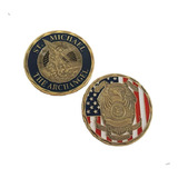 Moeda Medalha St. Michel Padroeiro Policial Police Oficial