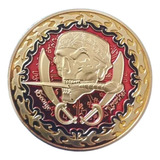 Moeda Pirata George Lowther Navio Caveira Skull Decorativa