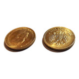 Moeda Rússia 10 Rublos 1898 Dourada Folheada Níquel Coleção