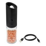 Moedor De Sal/pimenta Elétrico Recarregável Usb Phs0002 Preto Polar