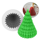 Molde De Silicone Árvore De Natal Pinho Geométrica Vela