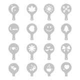 Moldes Stencils Para Decorar Cafe Capuccino Biscoto Bolo Cor Transparent