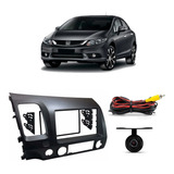 Moldura 2 Din Dvd Honda New Civic 2007 A 2011 + Camera De Re