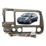 Moldura 2din Painel New Civic 9 Polegadas + Chicote Ligação