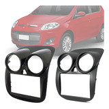 Moldura De Painel 2 Din Fiat Palio Preto Black Piano Cor Cinza