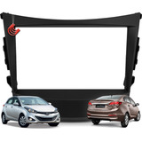 Moldura De Painel 2 Din Multimidia Dvd Mp5 Hyundai Hb20 Hb20s Hb20x 2012 2013 2014 2015 2016 2017 2018 2019 Preto
